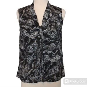 Top Sleeveless Mossimo Black and White Medium Blouse